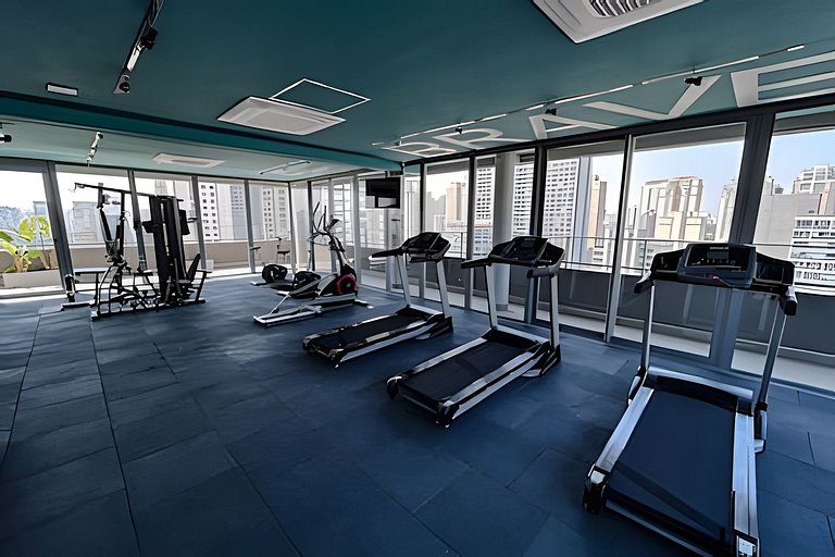 Conforto | Studio com Piscina Rooftop e Sauna