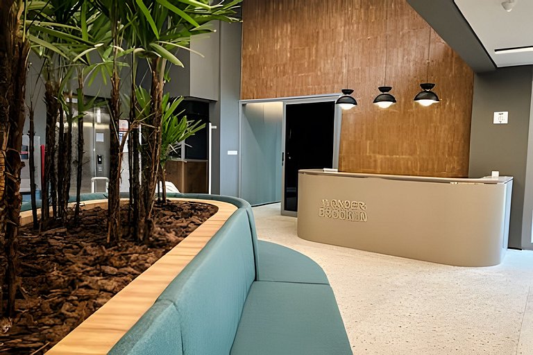 Praticidade | Studio com Piscina Rooftop e Sauna