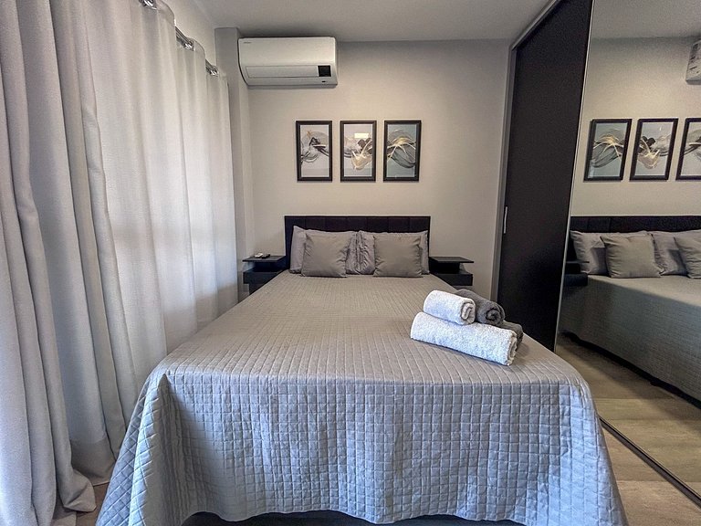 Praticidade | Studio com Piscina Rooftop e Sauna