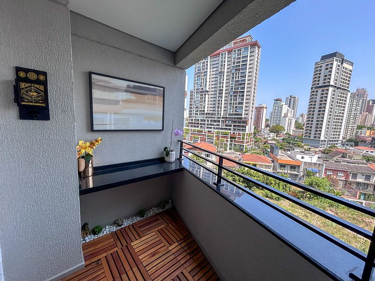 Praticidade | Studio com Piscina Rooftop e Sauna