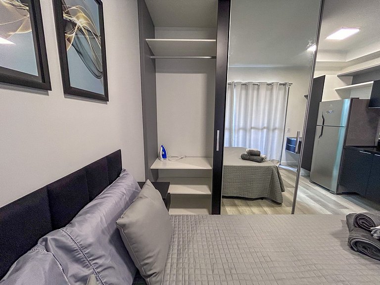 Praticidade | Studio com Piscina Rooftop e Sauna