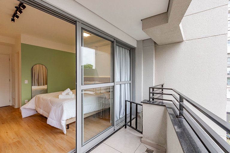 Studio Charmoso com Piscina Rooftop