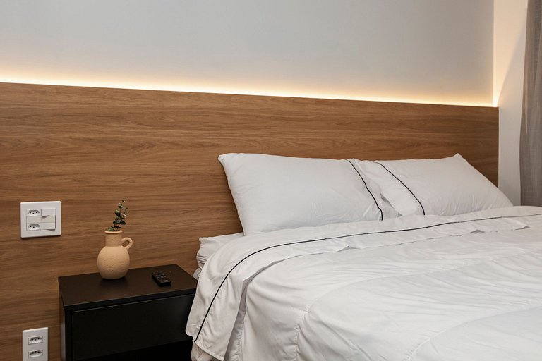 Studio Charmoso com Piscina Rooftop