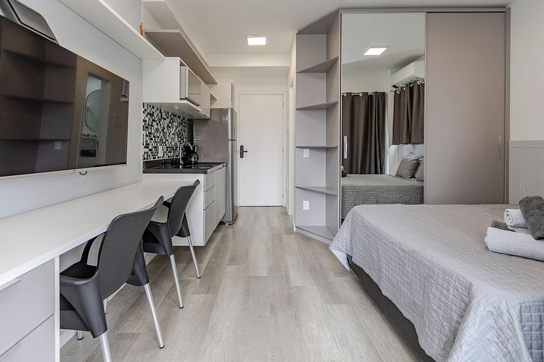 Conforto | Studio com Piscina Rooftop e Sauna