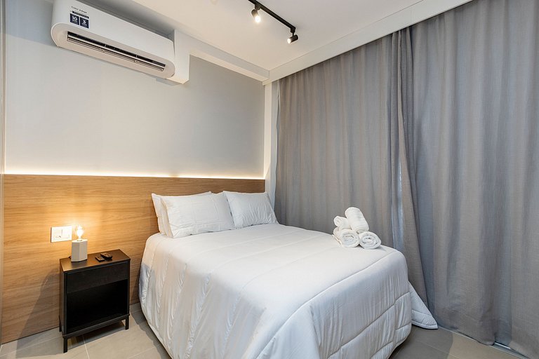 Studio Charmoso com Piscina Rooftop