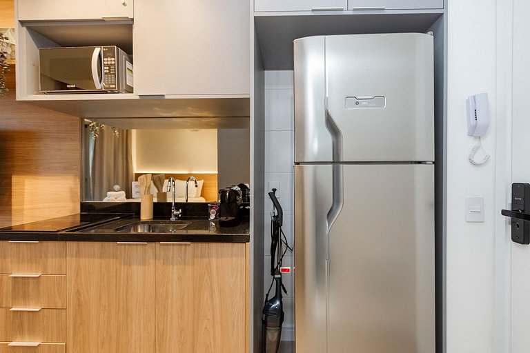 Studio Charmoso com Piscina Rooftop