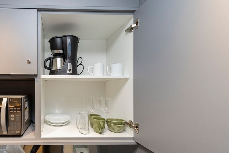 Studio Charmoso com Piscina Rooftop