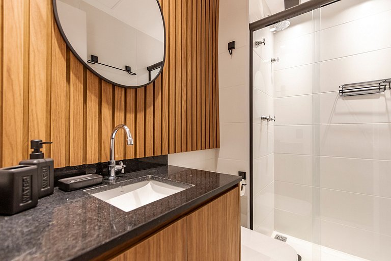 Studio Charmoso com Piscina Rooftop