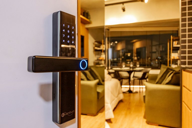 Studio Charmoso com Piscina Rooftop