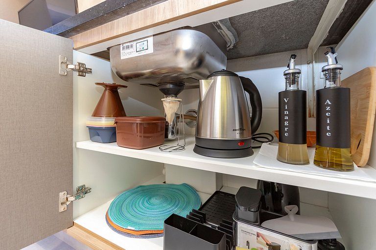 Studio Charmoso com Piscina Rooftop