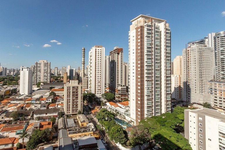 Studio Charmoso com Piscina Rooftop