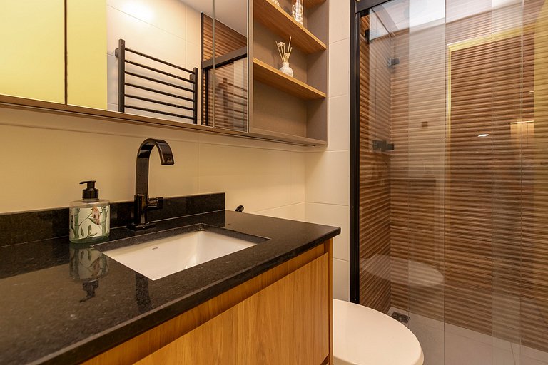 Studio Charmoso com Piscina Rooftop