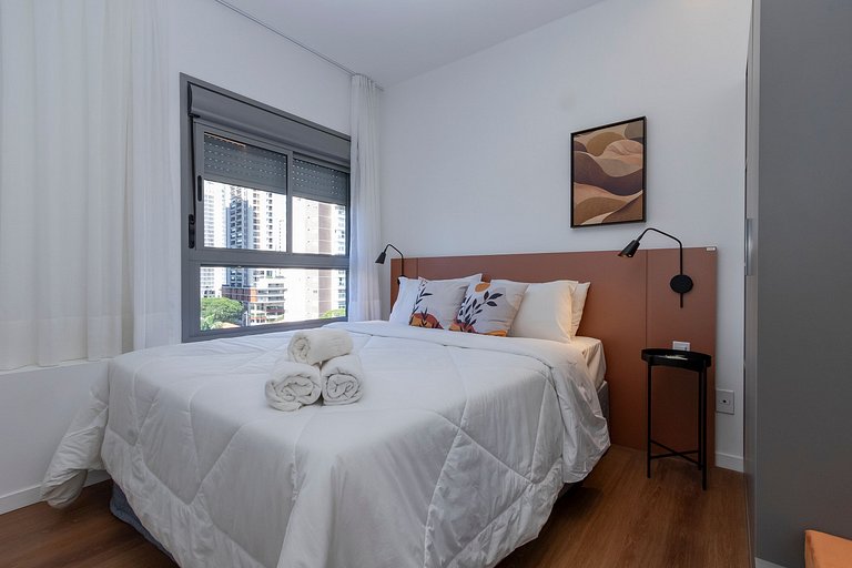 Studio Charmoso com Piscina Rooftop