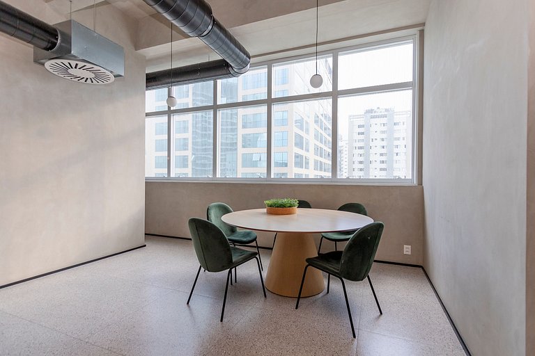 Belo Studio c/ mezanino em Moema | Piscina Rooftop