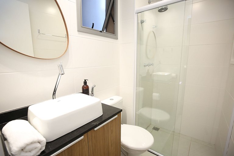 Studio Charmoso com Piscina Rooftop