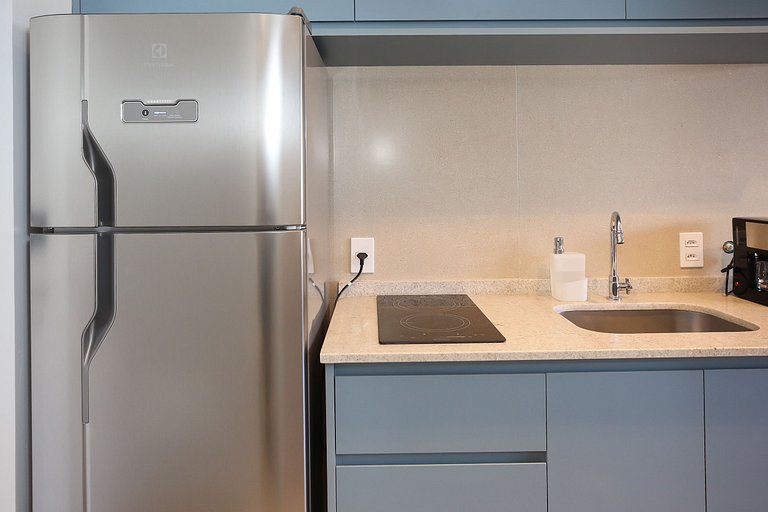 Studio Charmoso com Piscina Rooftop