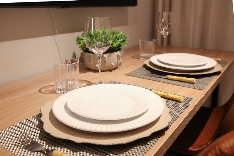 Studio Charmoso com Piscina Rooftop