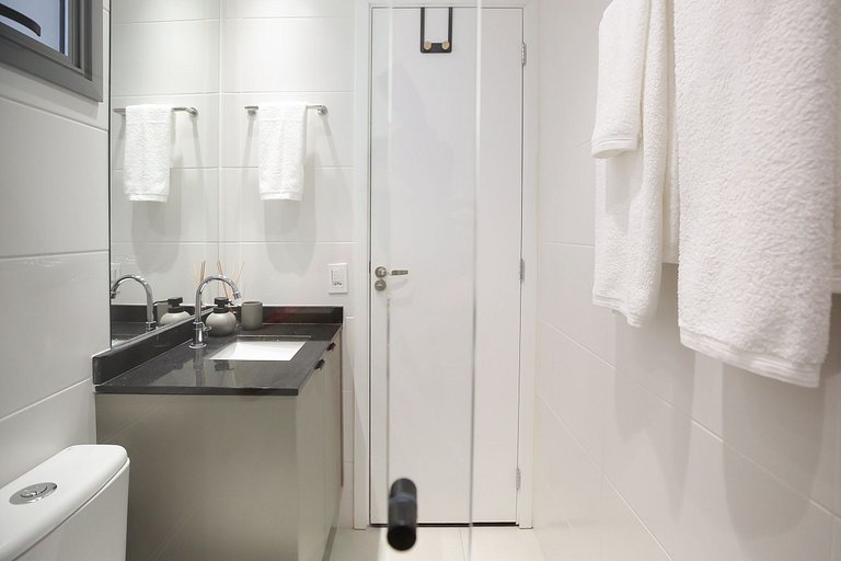 Studio Charmoso com Piscina Rooftop