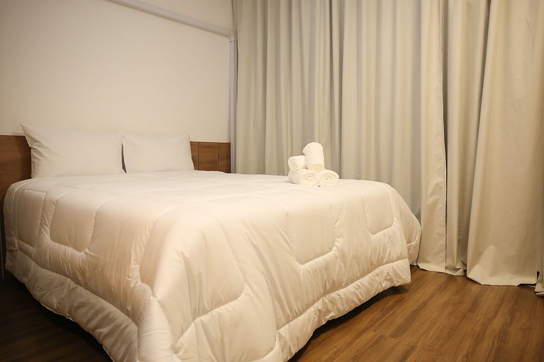 Studio Charmoso com Piscina Rooftop