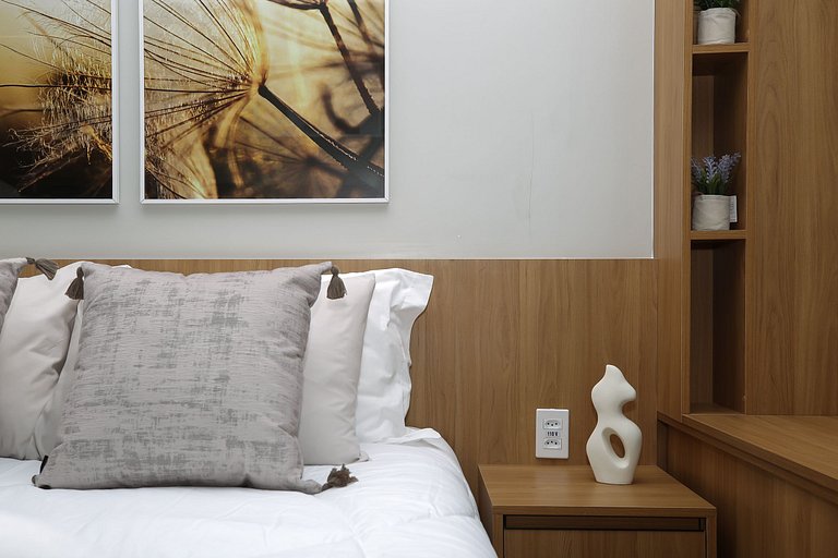 Studio Charmoso com Piscina Rooftop