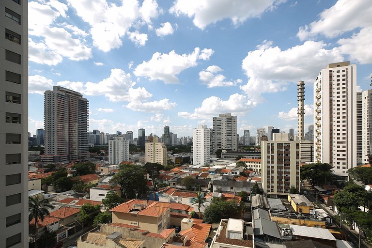 Studio Charmoso com Piscina Rooftop