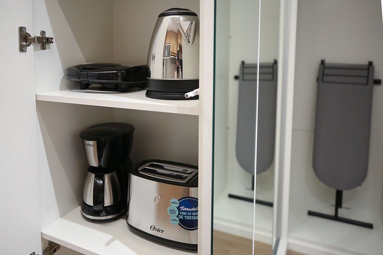 Studio Charmoso com Piscina Rooftop