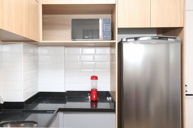 Studio Charmoso com Piscina Rooftop