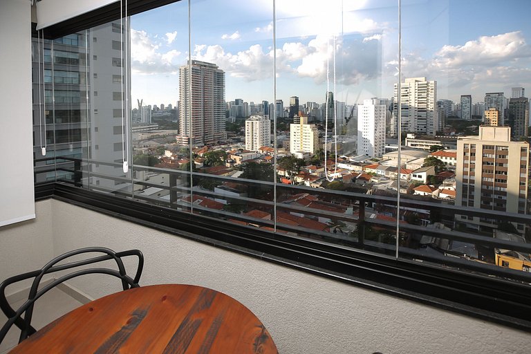 Studio Charmoso com Piscina Rooftop