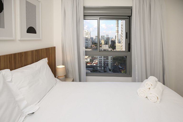 Studio Charmoso com Piscina Rooftop