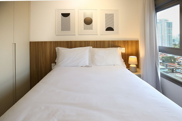 Studio Charmoso com Piscina Rooftop