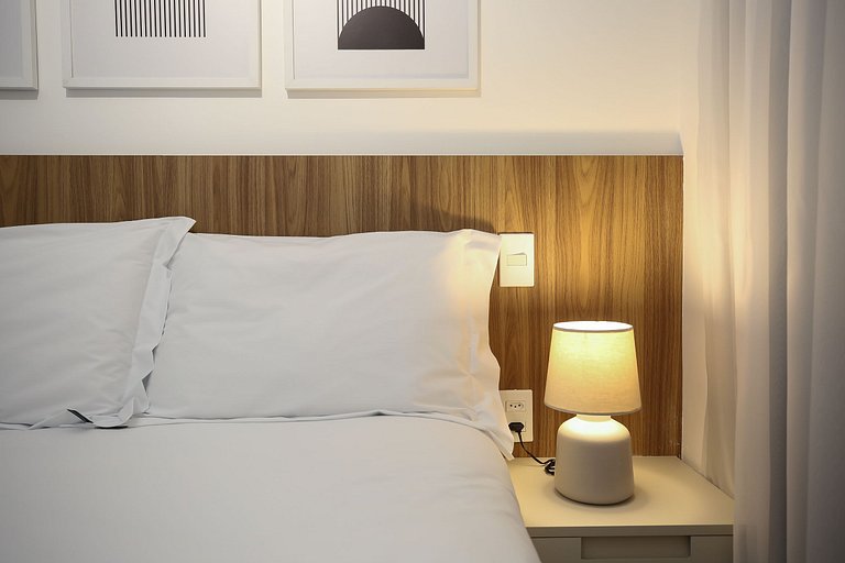 Studio Charmoso com Piscina Rooftop