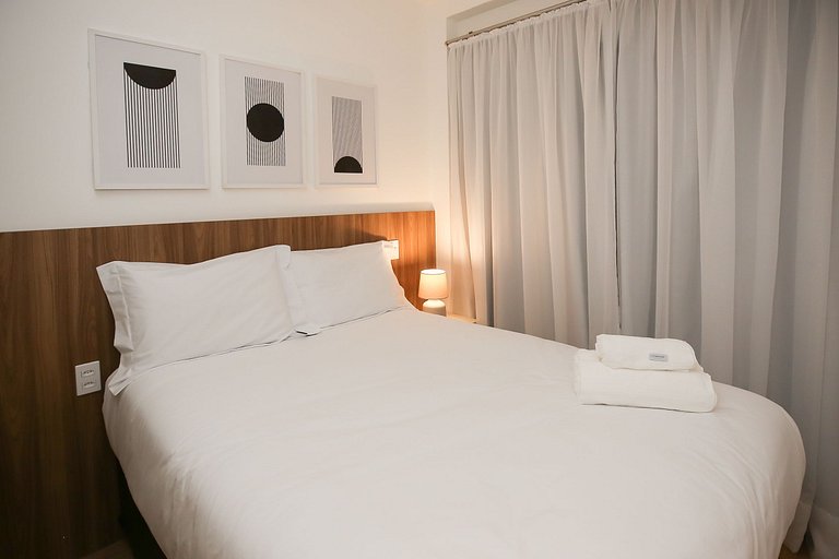 Studio Charmoso com Piscina Rooftop