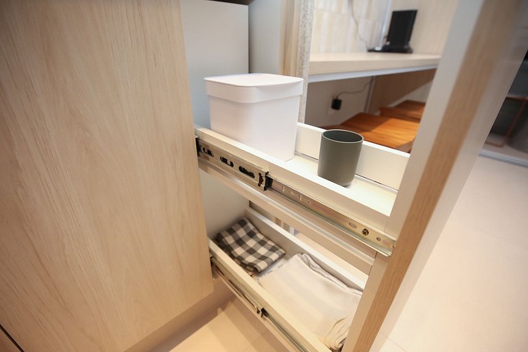 Studio Charmoso com Piscina Rooftop