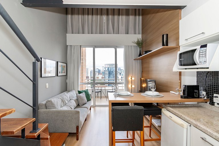 Belo Loft 19º andar c/ Garagem | ao lado do WTC