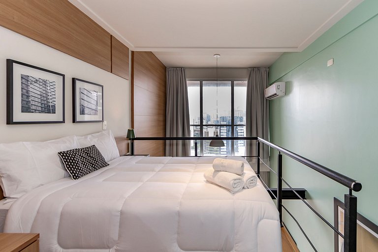 Belo Loft 21º andar c/ Garagem | ao lado do WTC