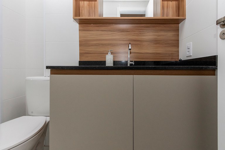 Studio Charmoso com Piscina Rooftop