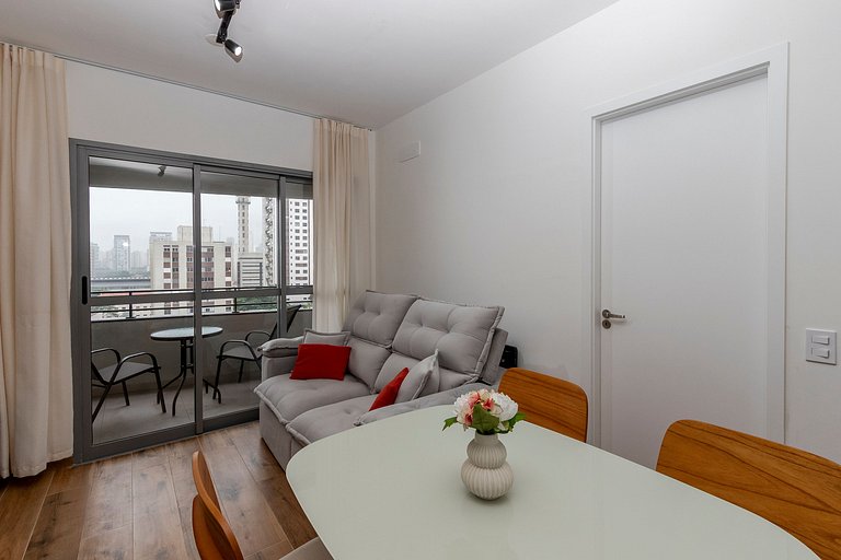 Studio Charmoso com Piscina Rooftop