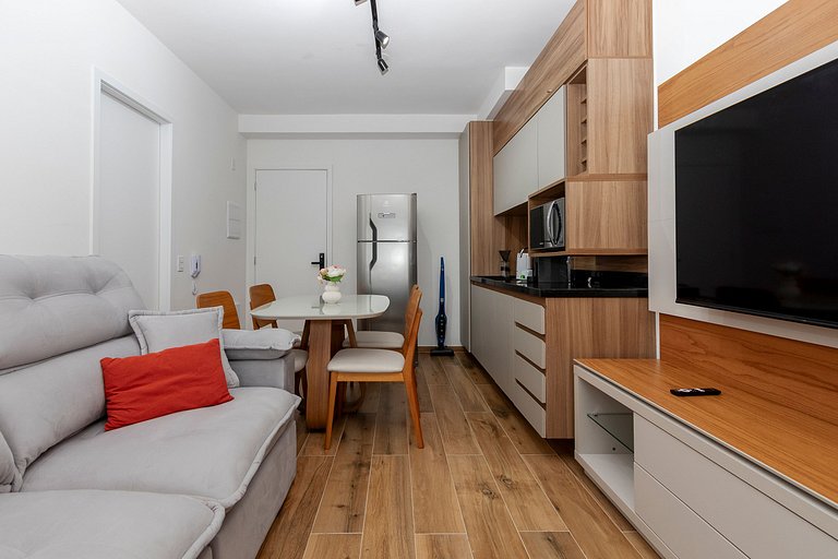 Studio Charmoso com Piscina Rooftop