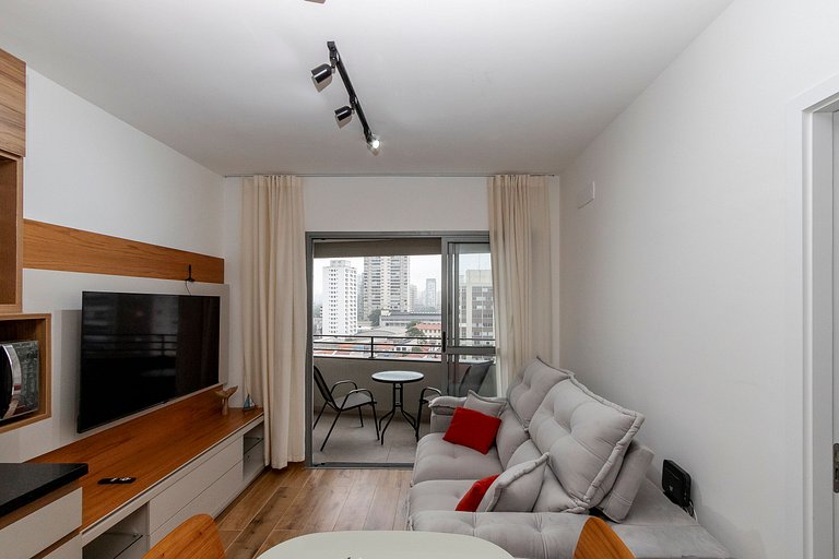 Studio Charmoso com Piscina Rooftop