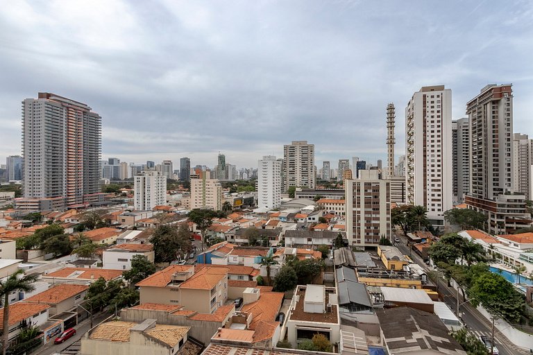 Studio Charmoso com Piscina Rooftop