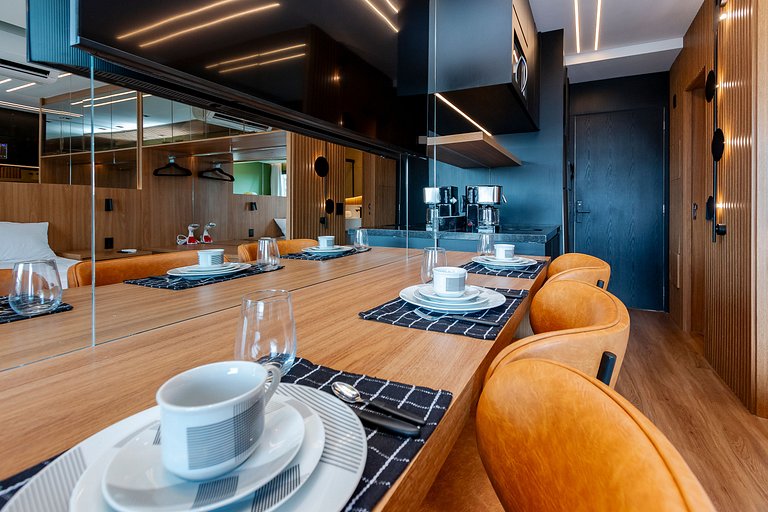 Studio Charmoso com Piscina Rooftop