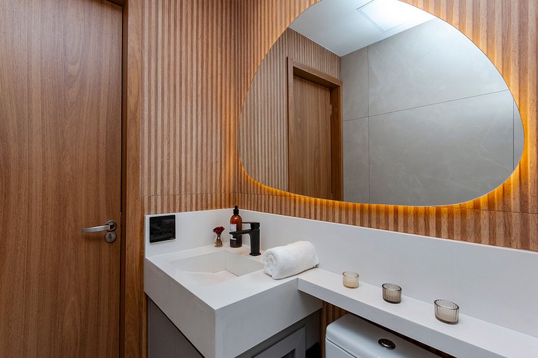 Studio Charmoso com Piscina Rooftop