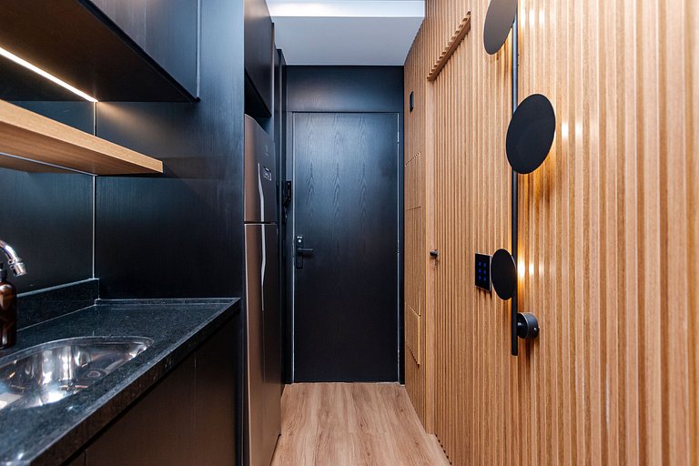 Studio Charmoso com Piscina Rooftop