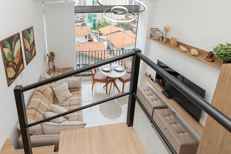 Belo Studio c/ Mezanino & Piscina Rooftop