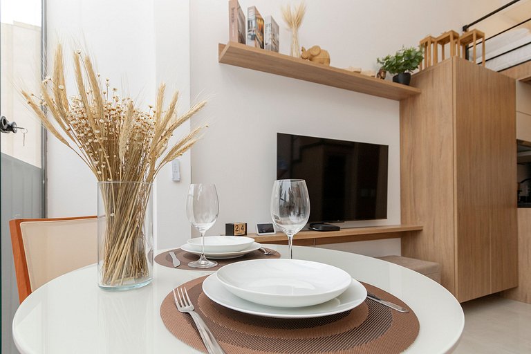 Belo Studio c/ Mezanino & Piscina Rooftop