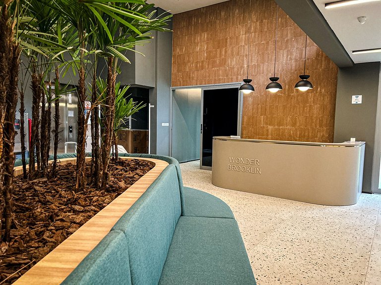 Praticidade | Studio com Piscina Rooftop e Sauna