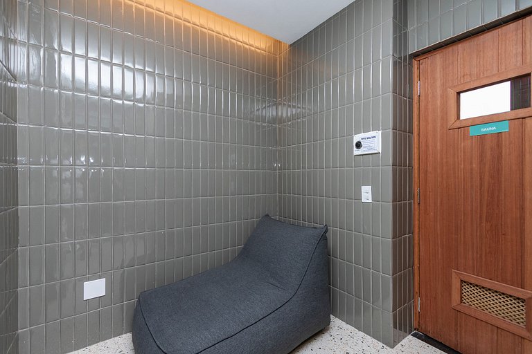 Studio Charmoso com Piscina Rooftop