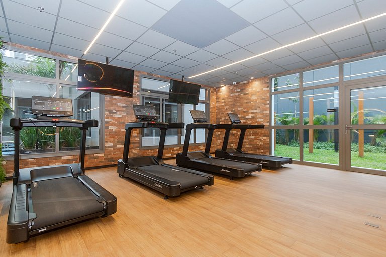 Belo Studio c/ Rooftop, Sauna e Academia