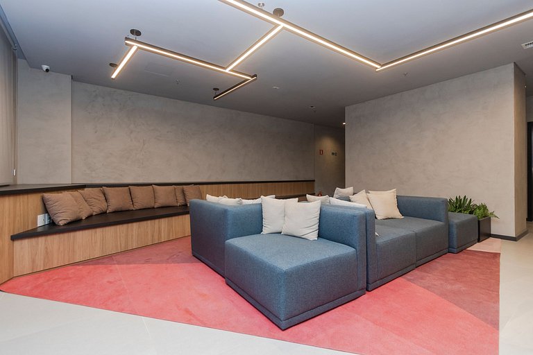 Charmoso Studio c/ Rooftop, Sauna e Academia