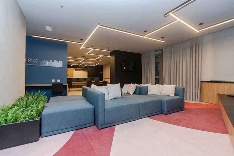 Charmoso Studio c/ Rooftop, Sauna e Academia